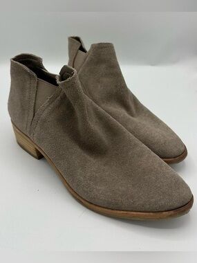 Taupe Suede Ankle Boots